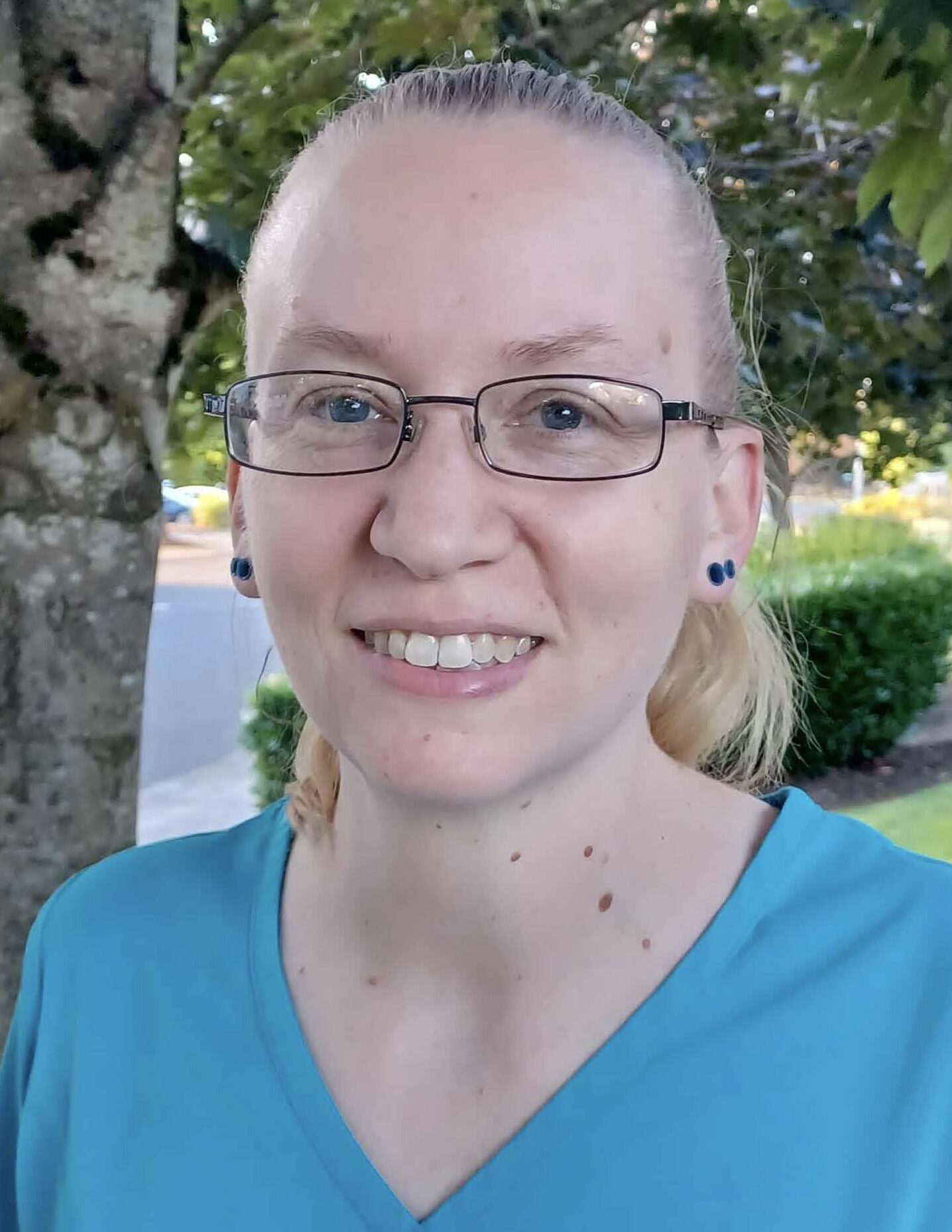 Sara Goodman, massage therapist at Oregon Medical Massage, professional headshot